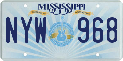 MS license plate NYW968