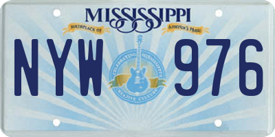 MS license plate NYW976