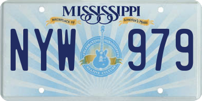 MS license plate NYW979