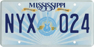 MS license plate NYX024