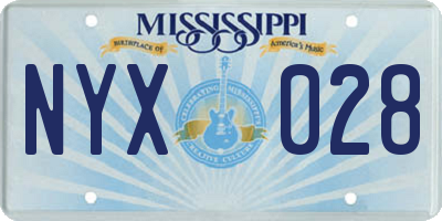 MS license plate NYX028