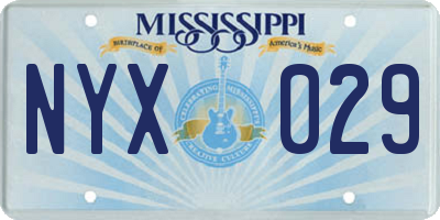 MS license plate NYX029