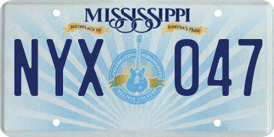 MS license plate NYX047