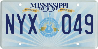 MS license plate NYX049