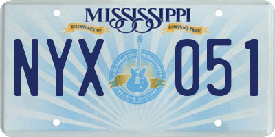 MS license plate NYX051