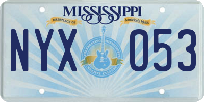 MS license plate NYX053