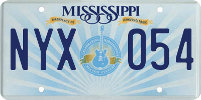 MS license plate NYX054