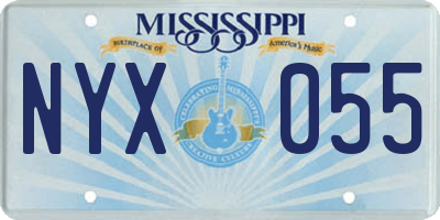 MS license plate NYX055