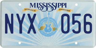 MS license plate NYX056