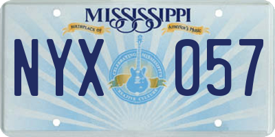 MS license plate NYX057