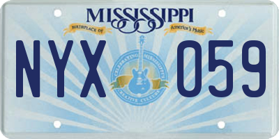 MS license plate NYX059