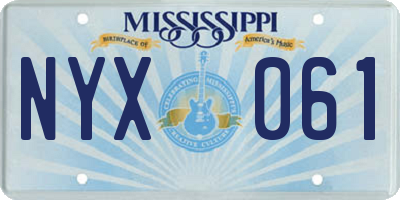 MS license plate NYX061