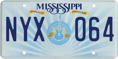 MS license plate NYX064