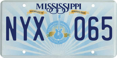 MS license plate NYX065