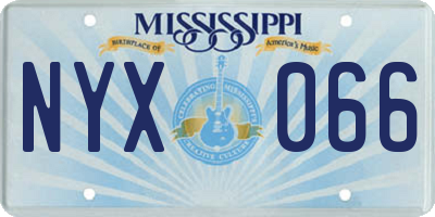 MS license plate NYX066