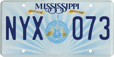 MS license plate NYX073