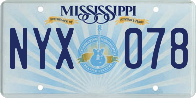 MS license plate NYX078