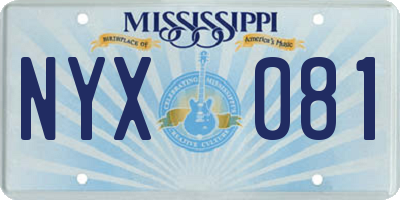 MS license plate NYX081