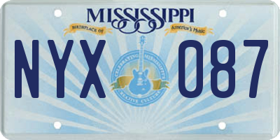 MS license plate NYX087