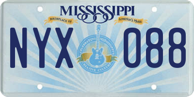 MS license plate NYX088