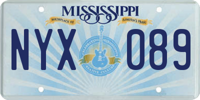 MS license plate NYX089