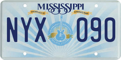 MS license plate NYX090