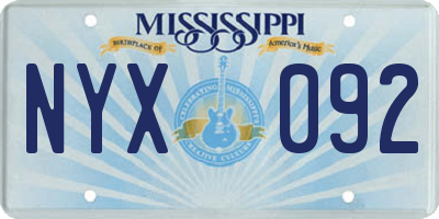MS license plate NYX092