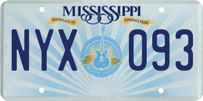 MS license plate NYX093