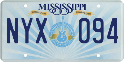 MS license plate NYX094