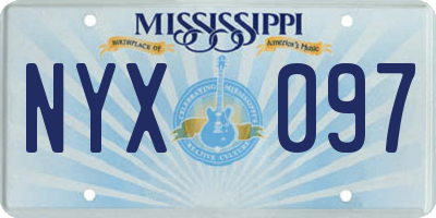 MS license plate NYX097