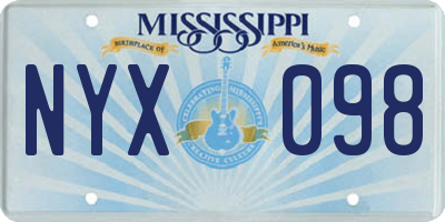 MS license plate NYX098