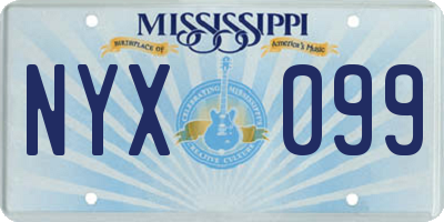 MS license plate NYX099