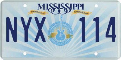 MS license plate NYX114