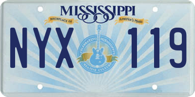 MS license plate NYX119