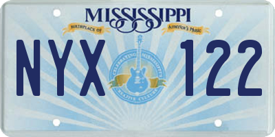 MS license plate NYX122