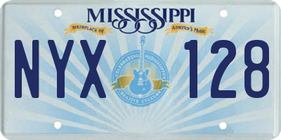 MS license plate NYX128