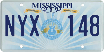 MS license plate NYX148