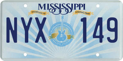 MS license plate NYX149