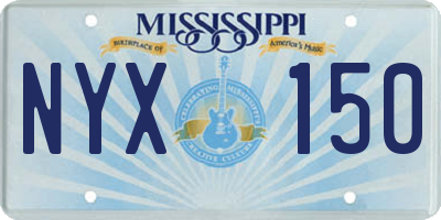 MS license plate NYX150