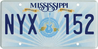 MS license plate NYX152