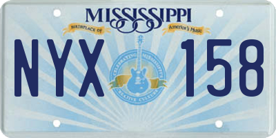 MS license plate NYX158