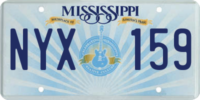 MS license plate NYX159