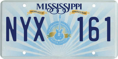 MS license plate NYX161