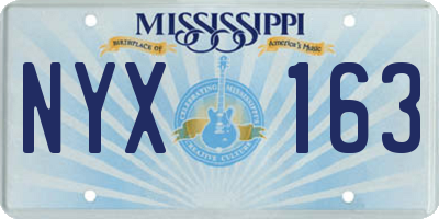 MS license plate NYX163
