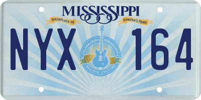 MS license plate NYX164