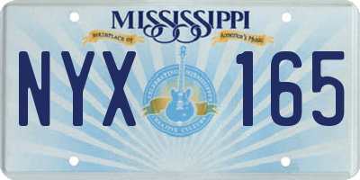 MS license plate NYX165