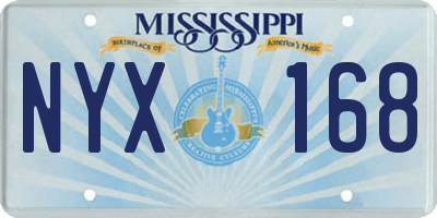 MS license plate NYX168