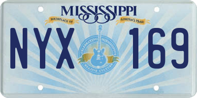 MS license plate NYX169