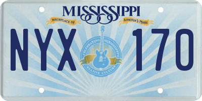 MS license plate NYX170