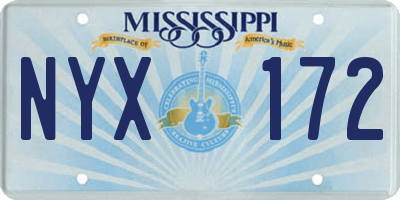 MS license plate NYX172